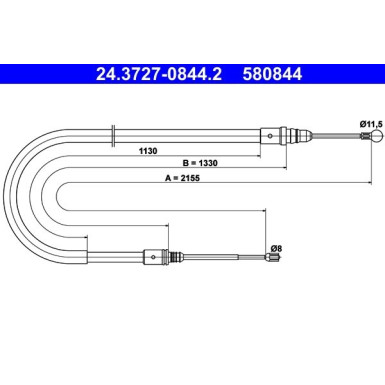 24.3727-0844.2 Seilzug, Feststellbremse