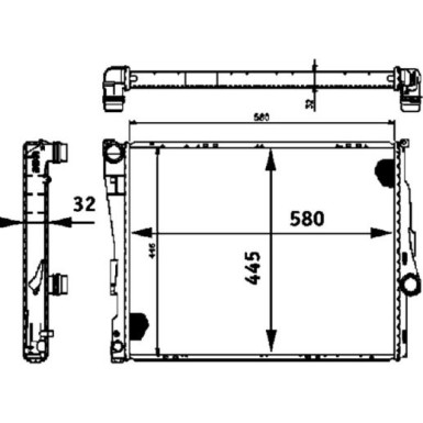 CR 457 000P Kühler, Motorkühlung BEHR *** PREMIUM LINE ***