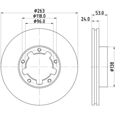 Hella | Bremsscheibe | 8DD 355 115-221