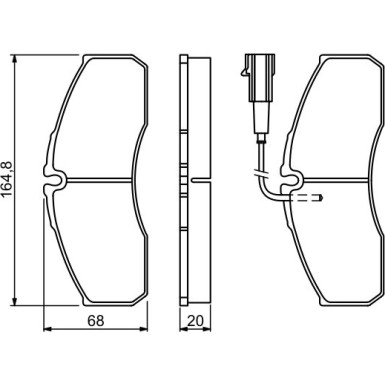 0 986 494 278 Bremsbelagsatz, Scheibenbremse