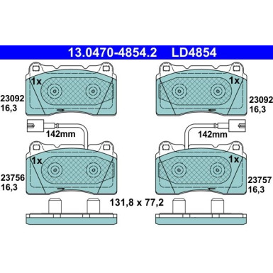 13.0470-4854.2 Bremsbelagsatz, Scheibenbremse ATE Ceramic