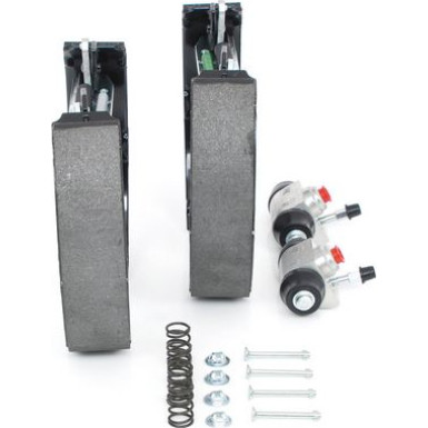BOSCH 0 204 114 690 Bremsbackensatz, Trommelbremse mit Zubehör, mit Radbremszylinder