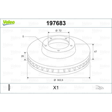 Valeo | Bremsscheibe | 197683