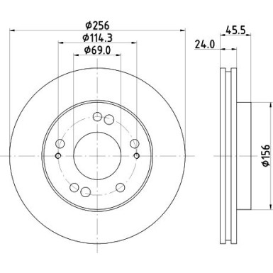Hella | Bremsscheibe | 8DD 355 103-311