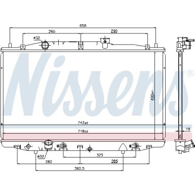 Nissens | Kühler, Motorkühlung | 69475