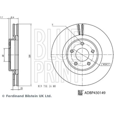 Blue Print | Bremsscheibe | ADBP430149