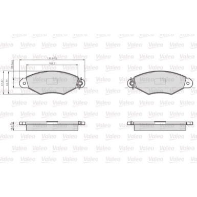 Valeo | Bremsbelagsatz, Scheibenbremse | 872981
