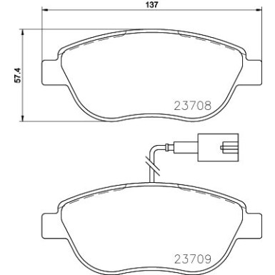 Hella | Bremsbelagsatz, Scheibenbremse | 8DB 355 015-791