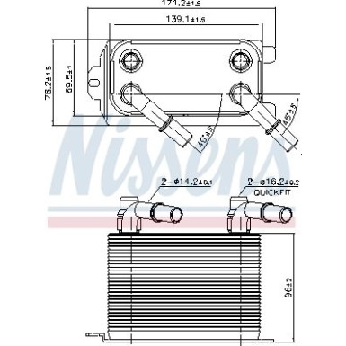 Nissens | Ölkühler, Motoröl | 90949