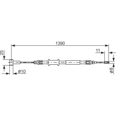 1 987 482 213 Seilzug, Feststellbremse 1 987 482 213 Seilzug, Feststellbremse