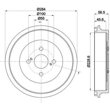 Hella | Bremstrommel | 8DT 355 302-711