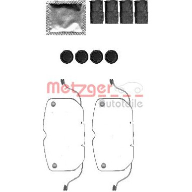 109-1792 Zubehörsatz, Scheibenbremsbelag