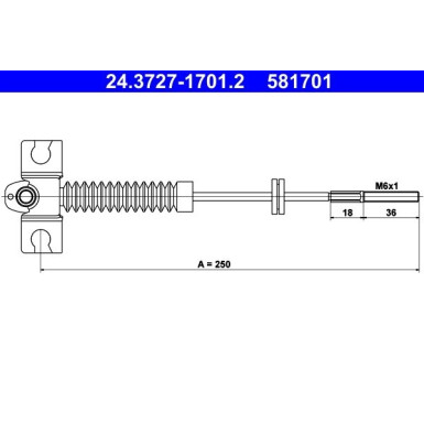 24.3727-1701.2 Seilzug, Feststellbremse