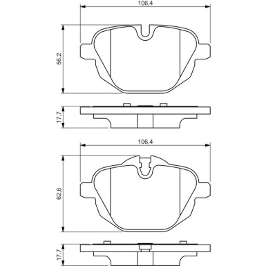 0 986 494 432 Bremsbelagsatz, Scheibenbremse