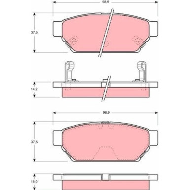 GDB3045 Bremsbelagsatz, Scheibenbremse