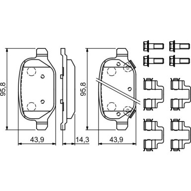 0 986 494 935 Bremsbelagsatz, Scheibenbremse