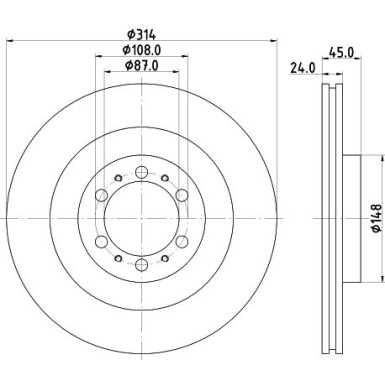 Hella | Bremsscheibe | 8DD 355 118-741