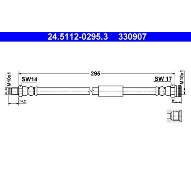 ATE | Bremsschlauch | 24.5112-0295.3