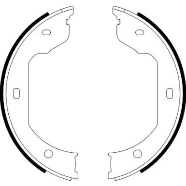 Hella | Bremsbackensatz, Feststellbremse | 8DA 355 050-471