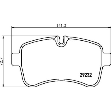 Hella | Bremsbelagsatz, Scheibenbremse | 8DB 355 005-551