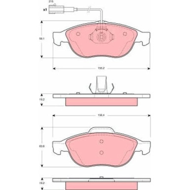 GDB1444 Bremsbelagsatz, Scheibenbremse