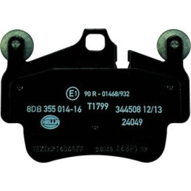 Hella | Bremsbelagsatz, Scheibenbremse | 8DB 355 014-161
