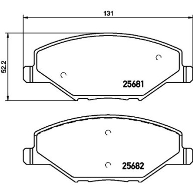 Hella | Bremsbelagsatz, Scheibenbremse | 8DB 355 020-521