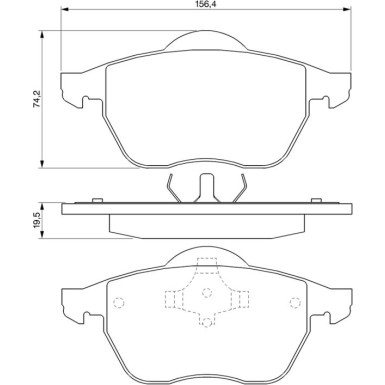 BOSCH Bremsbelagsatz, Scheibenbremse 0 986 424 481