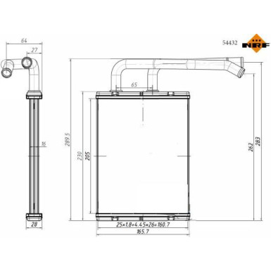 54432 Wärmetauscher, Innenraumheizung 54432 Wärmetauscher, Innenraumheizung