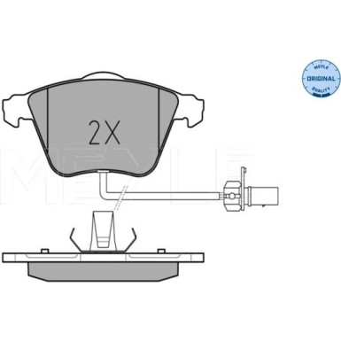 025 237 6220/W Bremsbelagsatz, Scheibenbremse MEYLE-ORIGINAL: True to OE.
