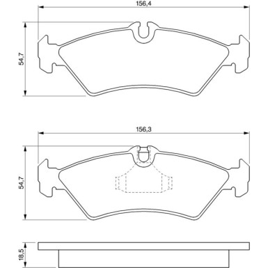 BOSCH Bremsbelagsatz, Scheibenbremse 0 986 424 219