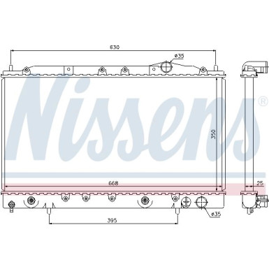 Nissens | Kühler, Motorkühlung | 62865