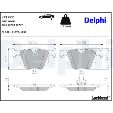 LP1927 Bremsbelagsatz, Scheibenbremse