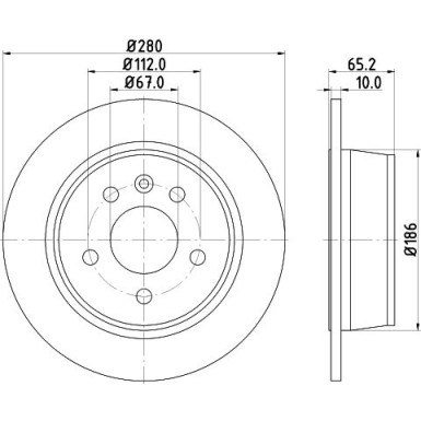 Hella | Bremsscheibe | 8DD 355 104-541