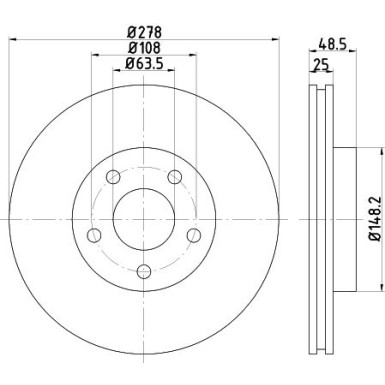 Hella Pagid | Bremsscheibe | 8DD 355 128-461