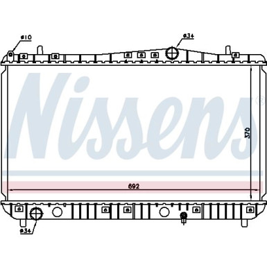 Nissens | Kühler, Motorkühlung | 61664