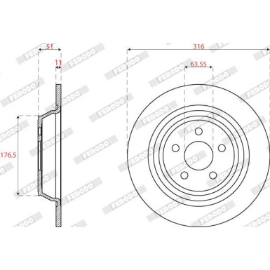 Ferodo | Bremsscheibe | DDF2821C Ferodo | Bremsscheibe | DDF2821C