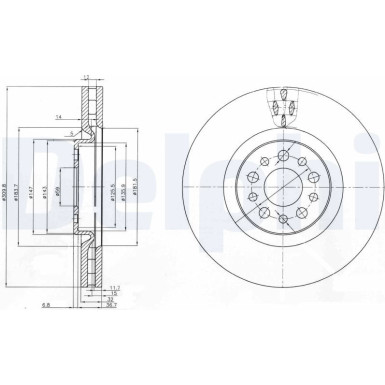 Delphi | Bremsscheibe | BG3898