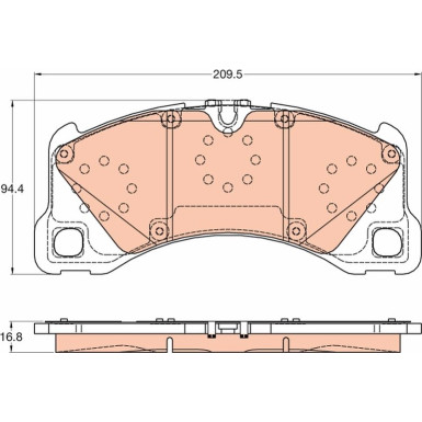 GDB2052 Bremsbelagsatz, Scheibenbremse