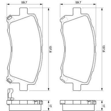 0 986 424 700 Bremsbelagsatz, Scheibenbremse