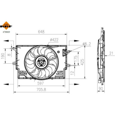 470069 Lüfter, Motorkühlung