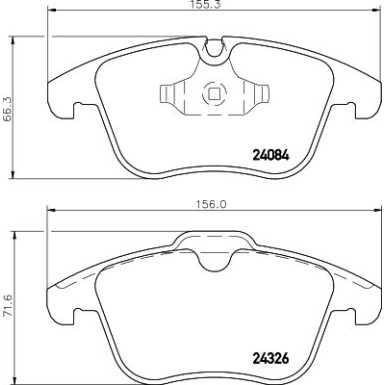 Hella | Bremsbelagsatz, Scheibenbremse | 8DB 355 013-621