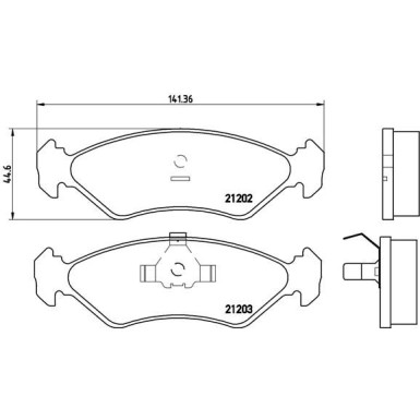 Brembo | Bremsbelagsatz, Scheibenbremse | P 24 028