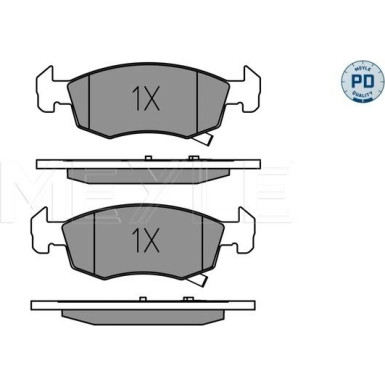 Meyle | Bremsbelagsatz, Scheibenbremse | 025 221 4317/PD