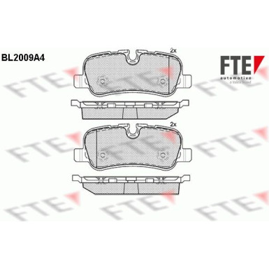 FTE | Bremsbelagsatz, Scheibenbremse | 9010594