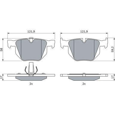 0 986 424 766 Bremsbelagsatz, Scheibenbremse