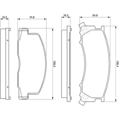 0 986 424 183 Bremsbelagsatz, Scheibenbremse