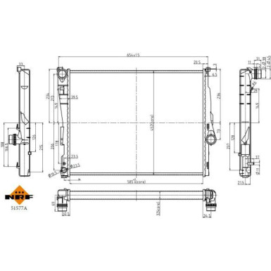 51577A Kühler, Motorkühlung 51577A Kühler, Motorkühlung