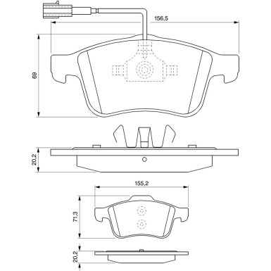 BOSCH Bremsbelagsatz, Scheibenbremse 0 986 494 071