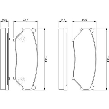 0 986 424 251 Bremsbelagsatz, Scheibenbremse
